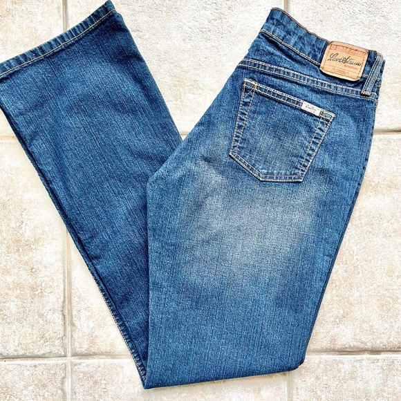 Levi Strauss Stretch Low Rise Bootcut Denim Dark Blue Jeans Women’s 6 LONG - Picture 7 of 11